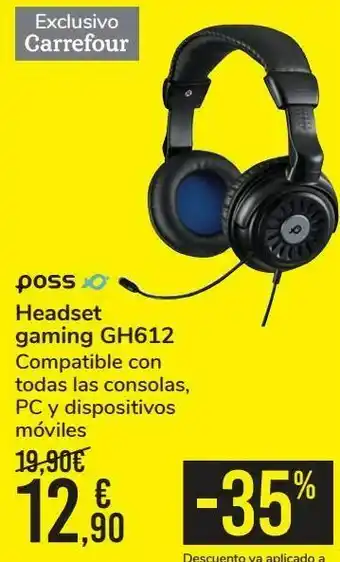 Samsung Poss headset gaming gh612 oferta