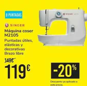 Samsung Singer máquina de coser m2105 oferta