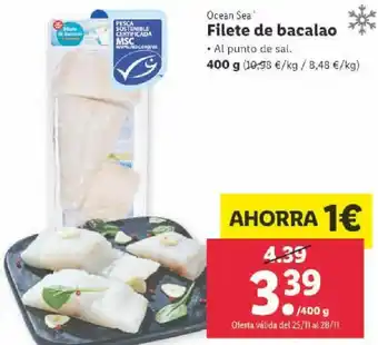 Lidl Filete de Bacalao 400 g oferta