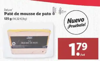 Lidl Paté de Mousse de Pato 125 g oferta