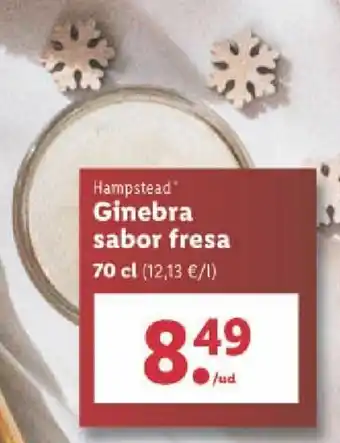 Lidl Ginebra Sabor Fresa 70 cl oferta