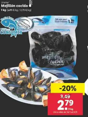 Lidl Mejillón Cocido 1 kg oferta