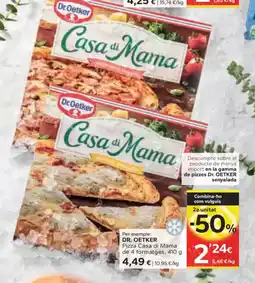 Caprabo DR. OETKER Pizza Casa di Mama de 4 formatges oferta