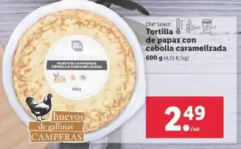 Lidl Tortilla de Papas con Cebolla Caramelizada 600 g oferta