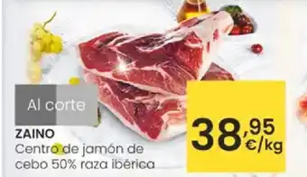 Eroski ZAINO Centro de jamón de cebo 50% raza ibérica oferta