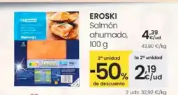 Eroski EROSKI Salmón ahumado oferta