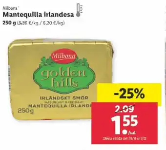 Lidl Mantequilla Irlandesa 250 g oferta