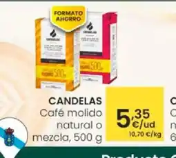 Eroski CANDELAS Cafe molido natural o mezcla oferta