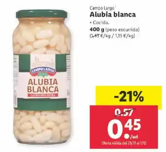 Lidl Alubia Blanca 400 g oferta