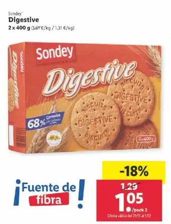 Lidl Digestive 2 x 400 g oferta