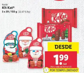 Lidl Nestlé Kit Kat 3 x 29 / 133 g oferta