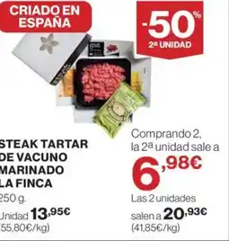 Supercor Steak tartar de vacuno marinado la finca oferta