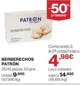 Supercor PATRÓN Berberechos oferta