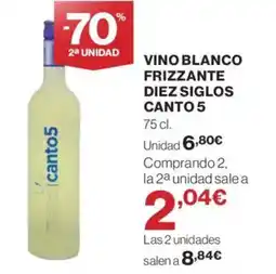 Supercor CANTO 5 Vino blanco frizzante diez siglos oferta