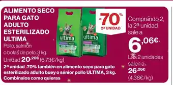 Supercor ULTIMA Alimento seco para gato adulto esterilizado oferta