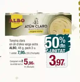 Condis ALBO Tonyina clara en oli d'oliva verge extra oferta