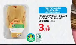 Alcampo Pollo limpio certificado alcampo cultivamos lo bueno oferta