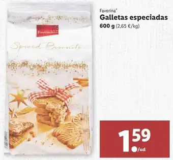 Lidl Galletas favorina 600g oferta