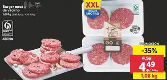 Lidl Hamburguesas de vacuno 1,08kg oferta