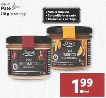 Lidl Paté deluxe 110g oferta