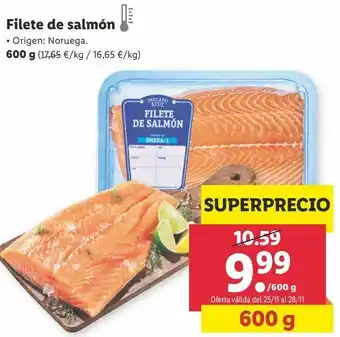 Lidl Filetes de salmón 600g oferta