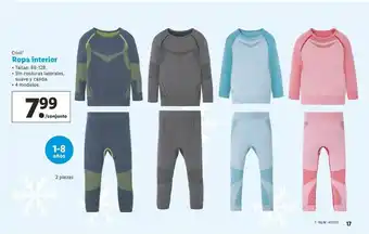 Lidl Ropa interior niño crivit oferta