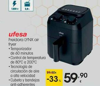 Eroski Ufesa Freidora Lynx Air Fryer oferta