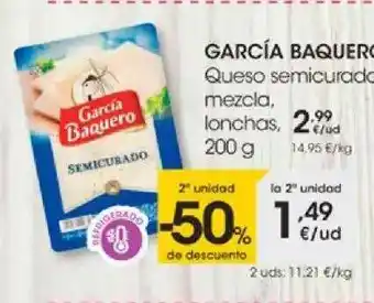 Eroski 2a Unidad -50% De Descuento García Baquero Queso Semicurado Mezcla 200g oferta