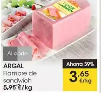 Eroski Argal Fiambre De Sandwich oferta