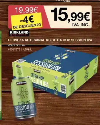Costco Kirkland Cerveza Artesanal Ks Citra Hop Session Ipa oferta