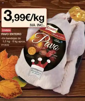Costco Coren Pavo Entero oferta