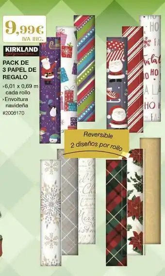 Costco Kirkland Pack De 3 Papel De Regalo oferta
