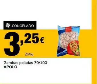 Supeco Gambas Peladas 70-100 Apolo 260g oferta