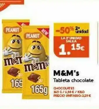 Hiperber M&m's Tableta Chocolate oferta