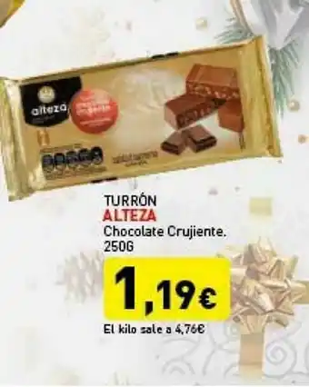 Turrón Alteza Chocolate Crujiente 250g