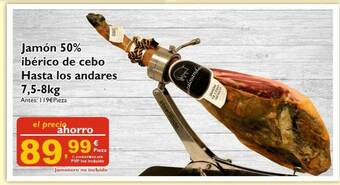 Supermercados La Despensa Jamón 50% Ibérico De Cebo Hasta Los Andares oferta