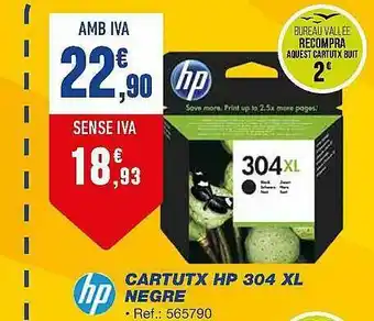 Bureau Vallée Cartutx Hp 304 Xl Negre oferta