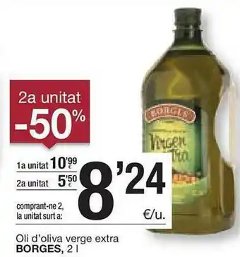 BonpreuEsclat 2a Unitat -50% Oli D'oliva Verge Extra Borges oferta