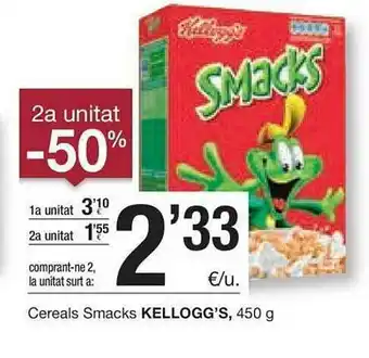 BonpreuEsclat 2a Unitat -50% Cereals Smacks Kellogg's oferta
