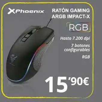Dynos Informática Ratón Gaming Argb Impact-x oferta