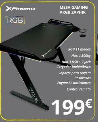 Dynos Informática Phoenix Mesa Gaming Argb Zaphir oferta