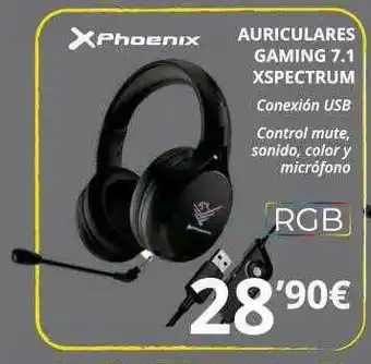 Dynos Informática Auriculares Gaming 7.1 Xspectrum oferta