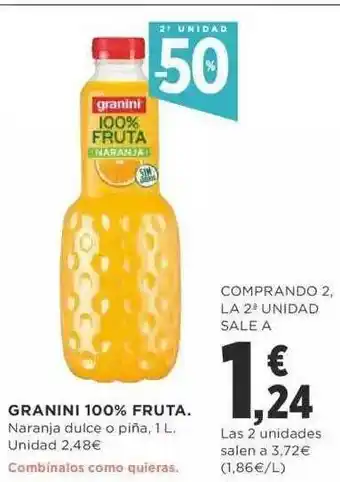 Supercor Exprés Granini 100% Gruta 1L oferta