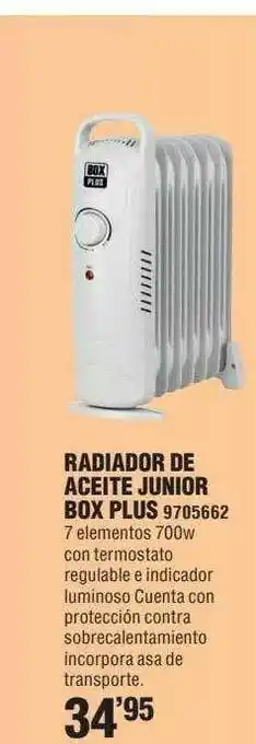 Optimus Radiador De Aceite Junior Box Plus oferta