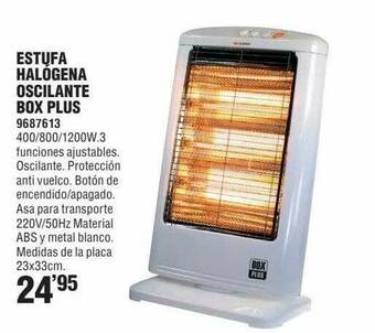 Optimus Estufa Halógena Oscilante Box Plus oferta
