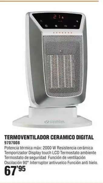 Optimus Termoventilador Ceramico Digital oferta