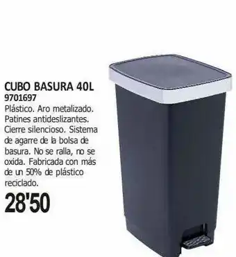 Optimus Cubo Basura 40l 9701697 oferta