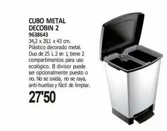 Optimus Cubo Metal Decobin 2 9638643 oferta