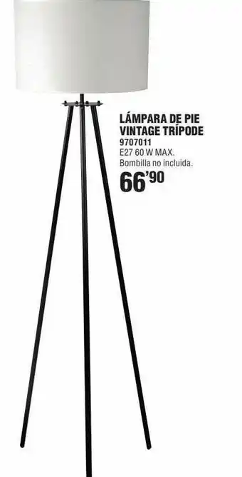 Optimus Lámpara De Pie Vintage Tripode oferta