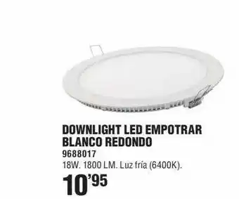 Optimus Downlight Led Empotrar Blanco Redondo oferta